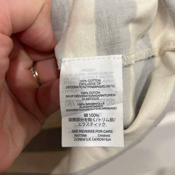 J. Crew Striped Off Shoulder Dress Womens Navy Blue White Size XS - Picture 8 of 9